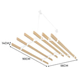 Varal de teto com polia para roupas - Branco - 0,9 m