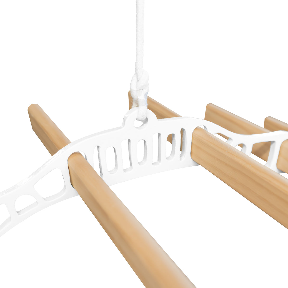 Varal de teto com polia para roupas - Branco - 0,9 m