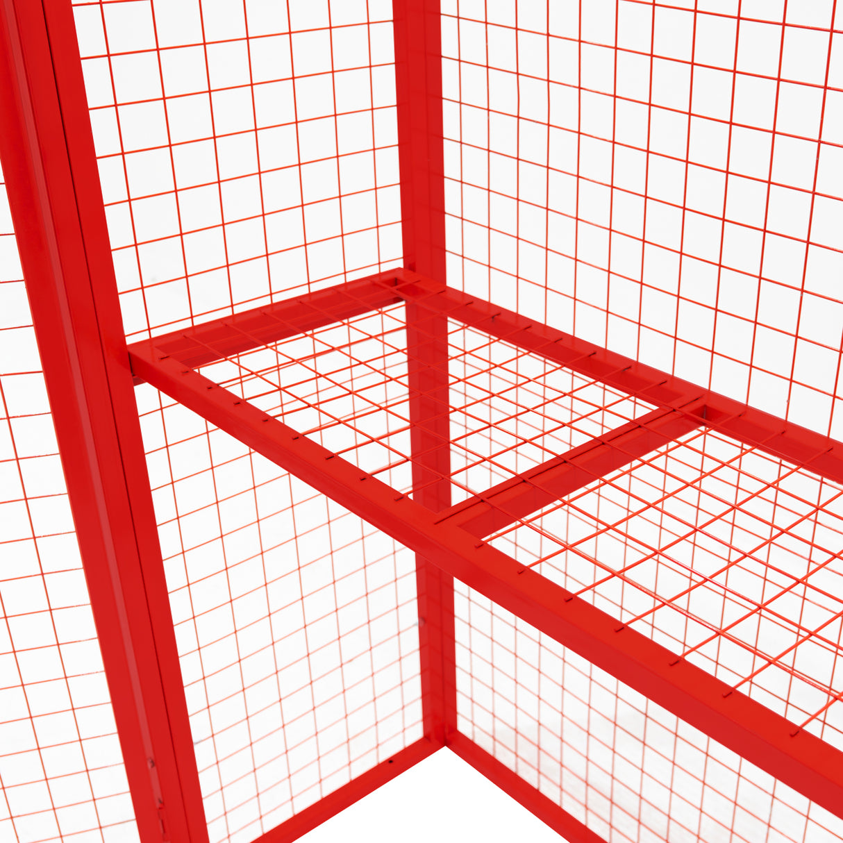 Gaiola Dobrável para Garrafas de Gás - 181cm x 116cm x 57cm - Vermelha