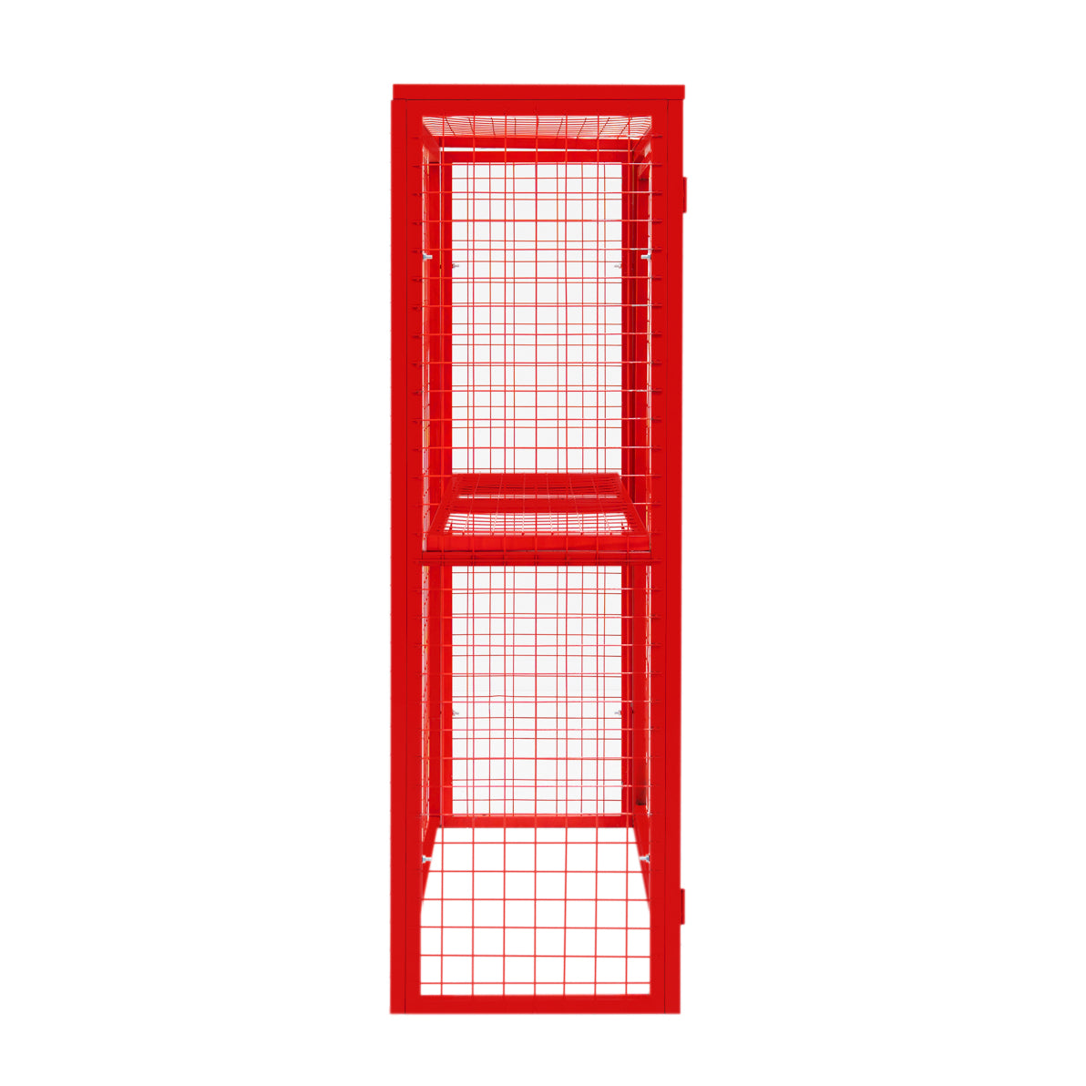 Gaiola Dobrável para Garrafas de Gás - 181cm x 116cm x 57cm - Vermelha