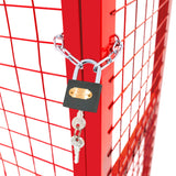 Gaiola Dobrável para Garrafas de Gás - 181cm x 116cm x 57cm - Vermelha