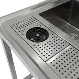 Conjunto de estação de trabalho para chá de bolhas (Frigorífico de Portas Corrediças)