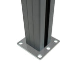 Vedação de Exterior em WPC e Alumínio – 1 Painel Oblíquo  + 1 Poste | Marrom