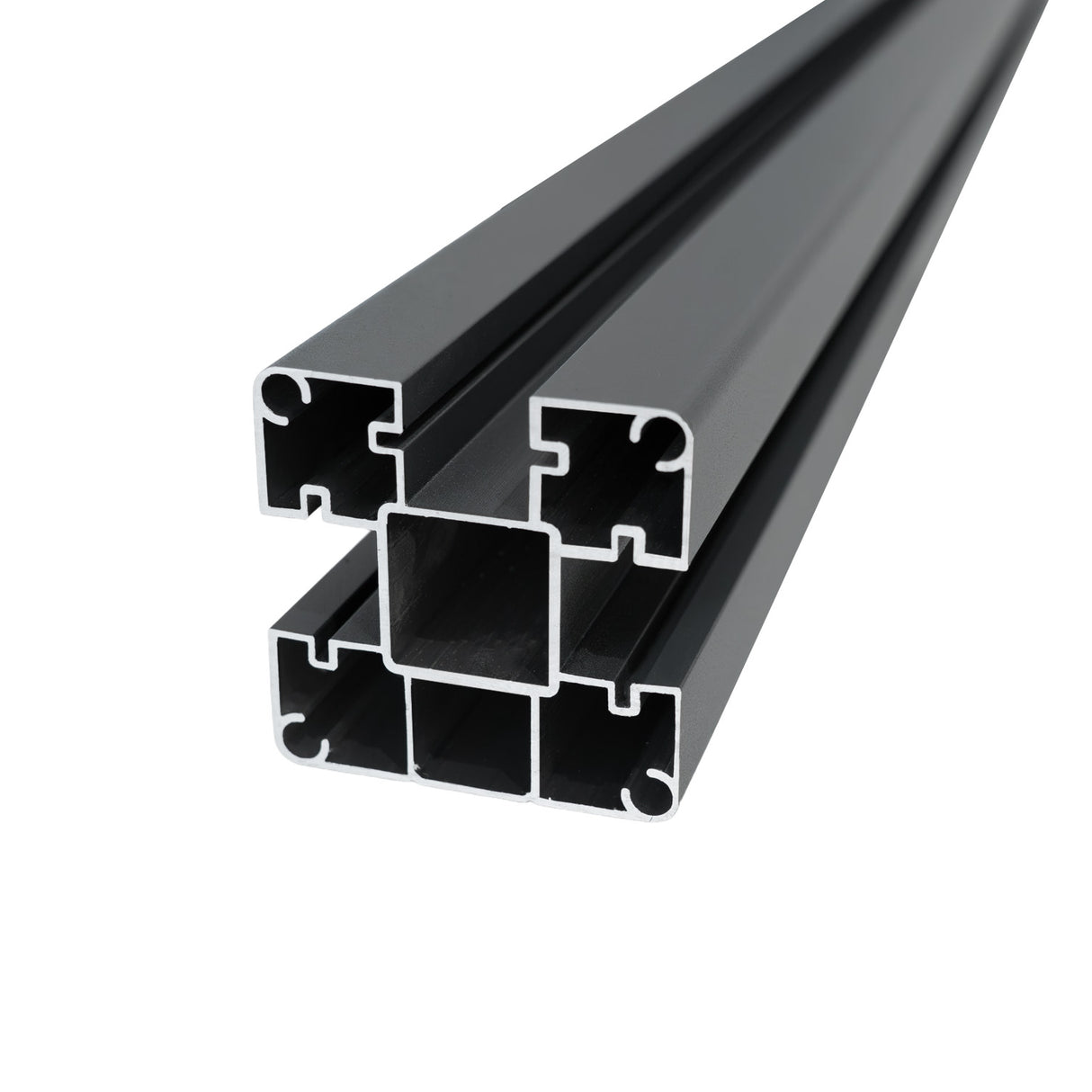 Vedação de Exterior em WPC e Alumínio – 1 Painel Oblíquo  + 1 Poste | Marrom