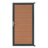 Portão de Vedação Exterior em WPC e Alumínio | Marrom