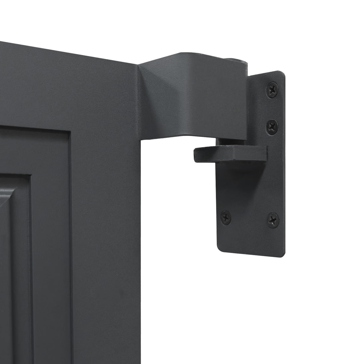 Portão de Vedação Exterior em WPC e Alumínio | Marrom