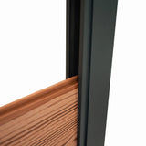 Portão de Vedação Exterior em WPC e Alumínio | Marrom