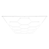 Luminária de teto LED hexagonal (x10 hexágonos)