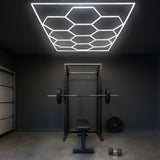 Luminária de teto LED hexagonal (x10 hexágonos)
