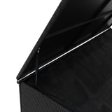 Conjunto Modular de Ratán (6 peças) com Caixa de Armazenamento 700L Serafina (Preto)