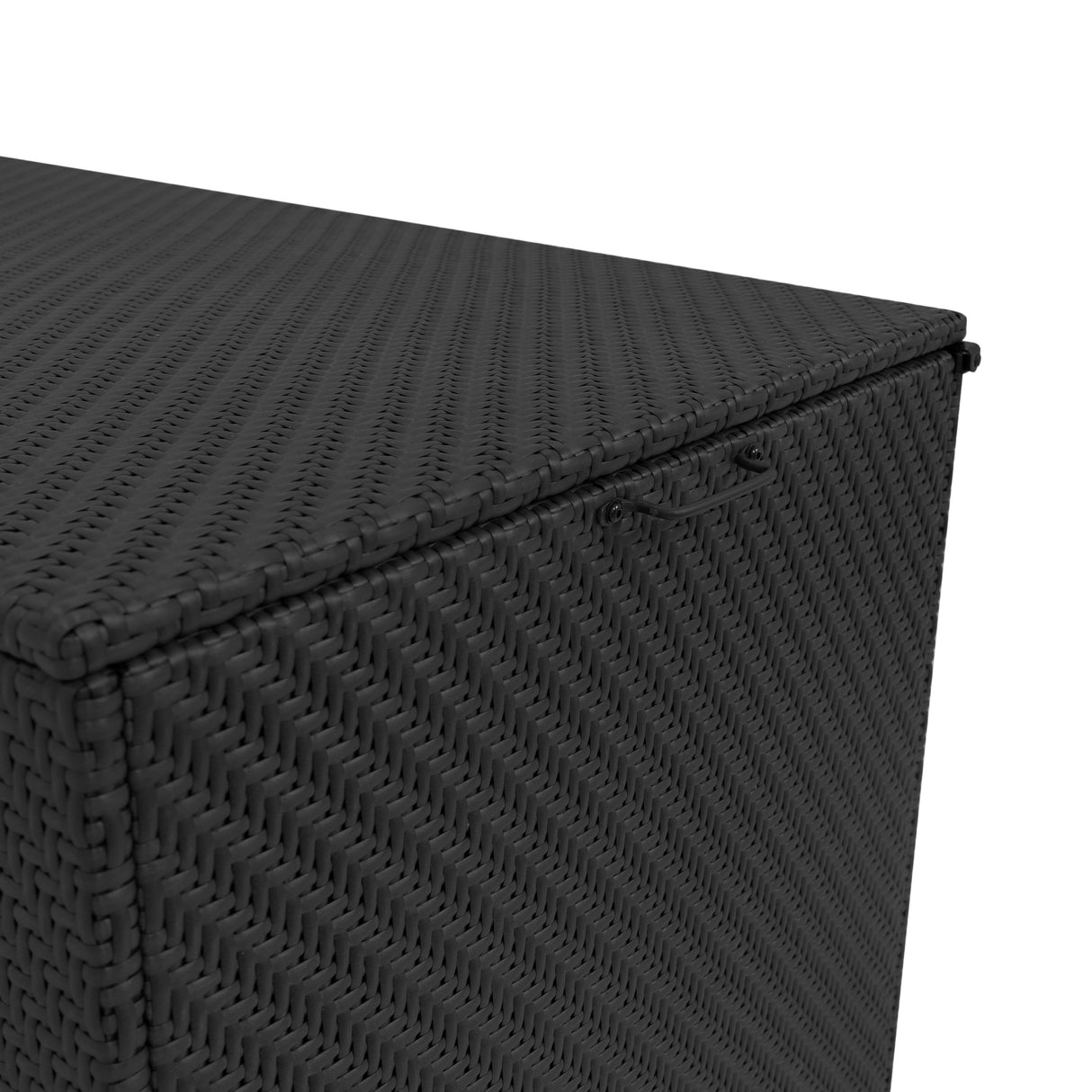 Conjunto Modular de Ratán (6 peças) com Caixa de Armazenamento 700L Serafina (Preto)