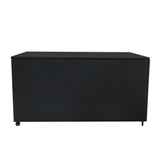 Conjunto Modular de Ratán (6 peças) com Caixa de Armazenamento 700L Serafina (Preto)