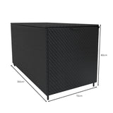 Conjunto Modular de Ratán (6 peças) com Caixa de Armazenamento 700L Serafina (Preto)