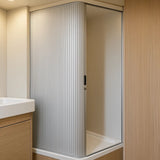 Porta de Chuveiro Enrolável para Autocaravana – Prata