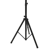 Suporte de dardos com estrutura em metal preto, destacando pernas triplas e ajuste de altura, ideal para jogos interativos em casa