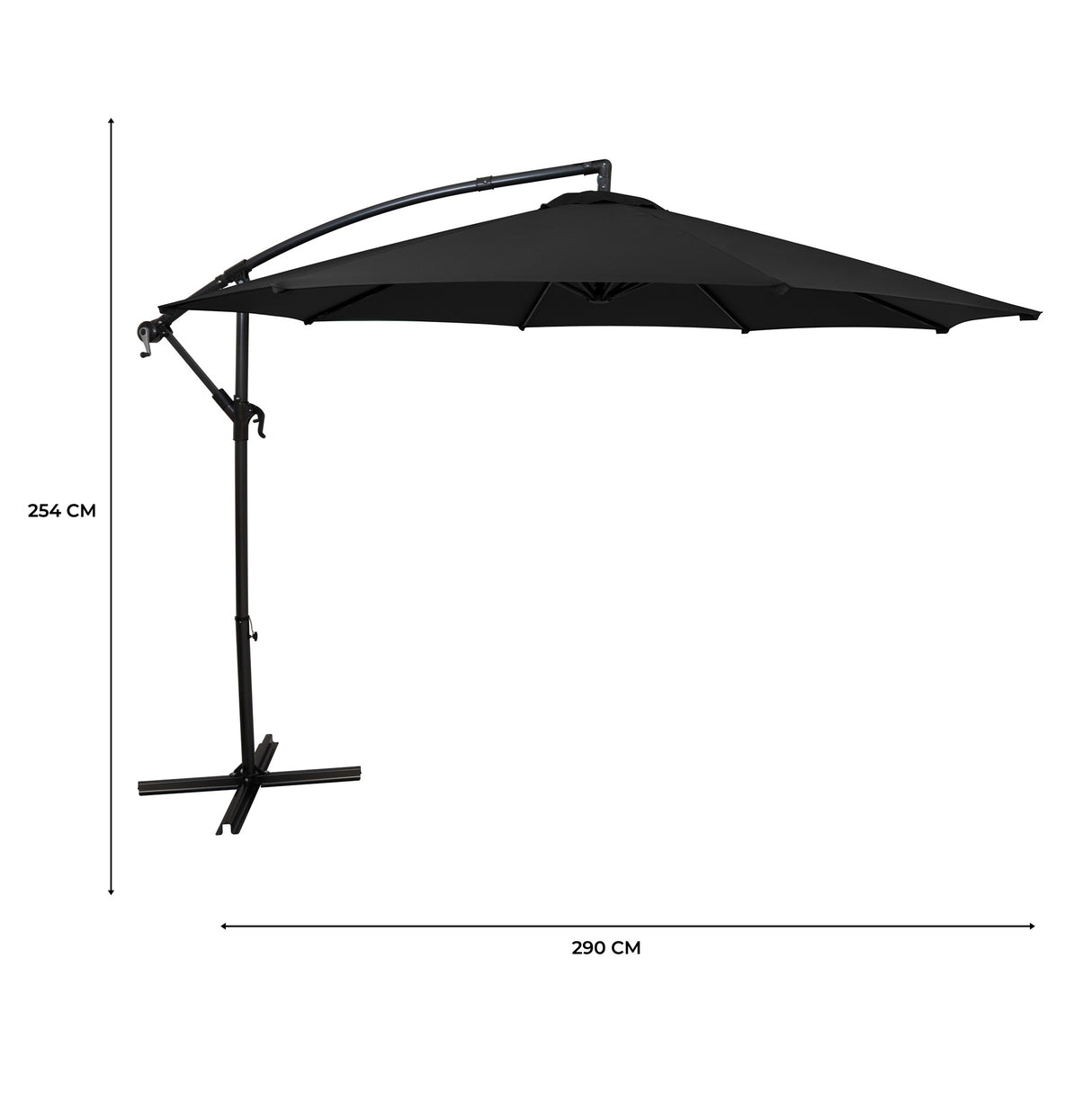 Guarda-Sol Suspenso 3 m – Preto