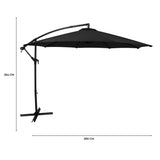 Guarda-Sol Suspenso 3 m – Preto