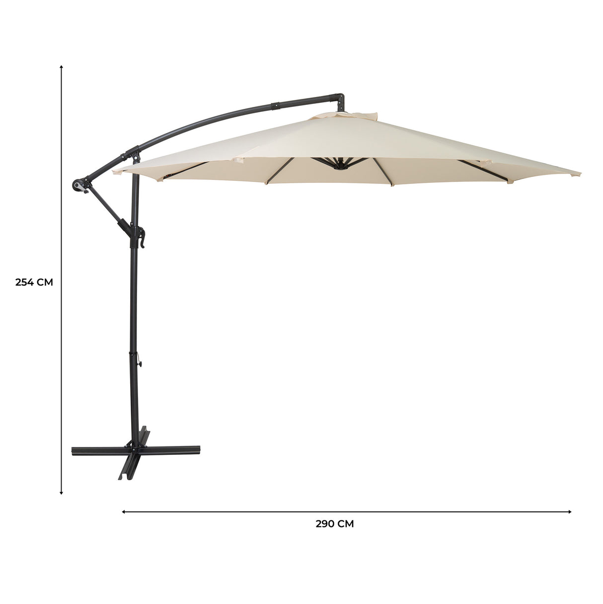 Guarda-Sol Suspenso 3 m – Creme