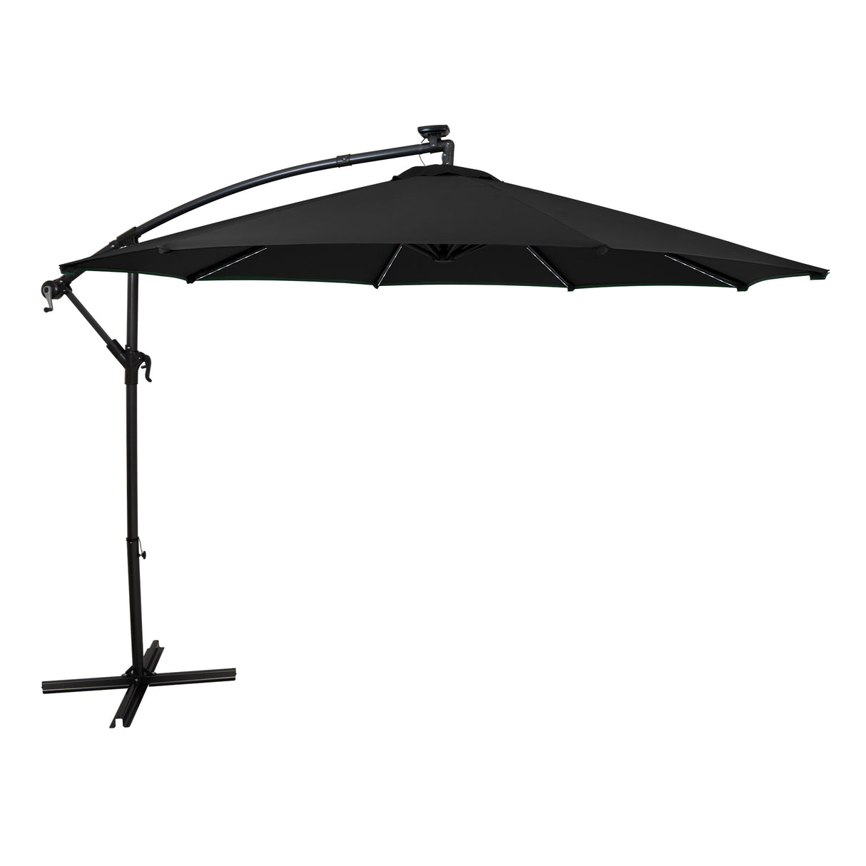 Guarda-Sol Suspenso LED 3 m – Preto