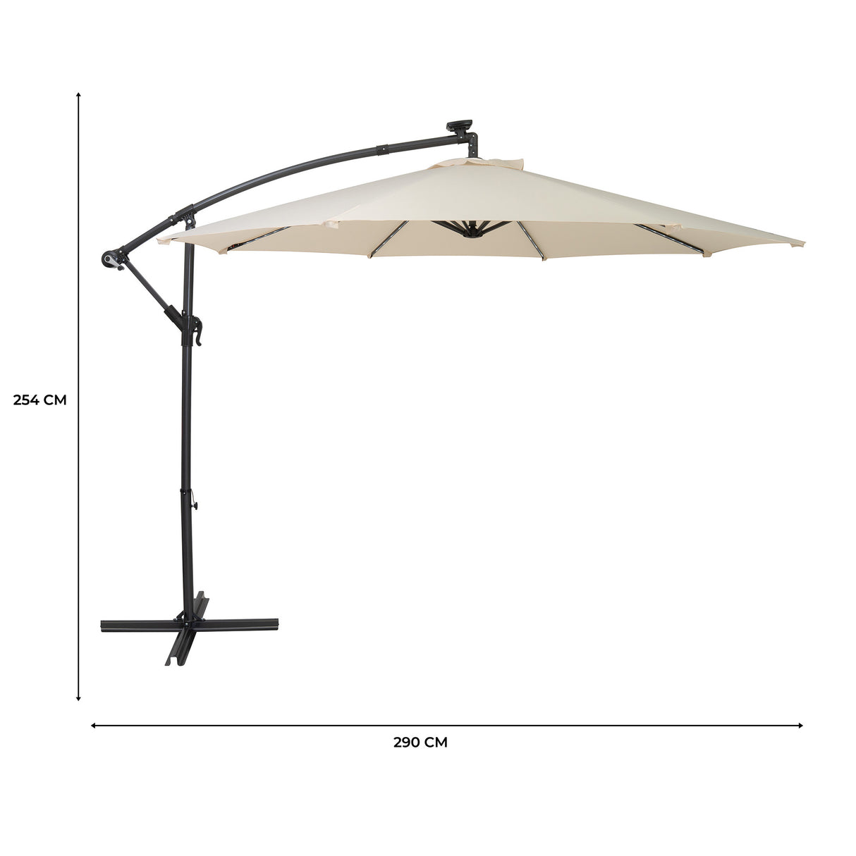 Guarda-Sol Suspenso LED 3 m – Creme