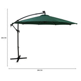Guarda-Sol Suspenso LED 3 m – Verde