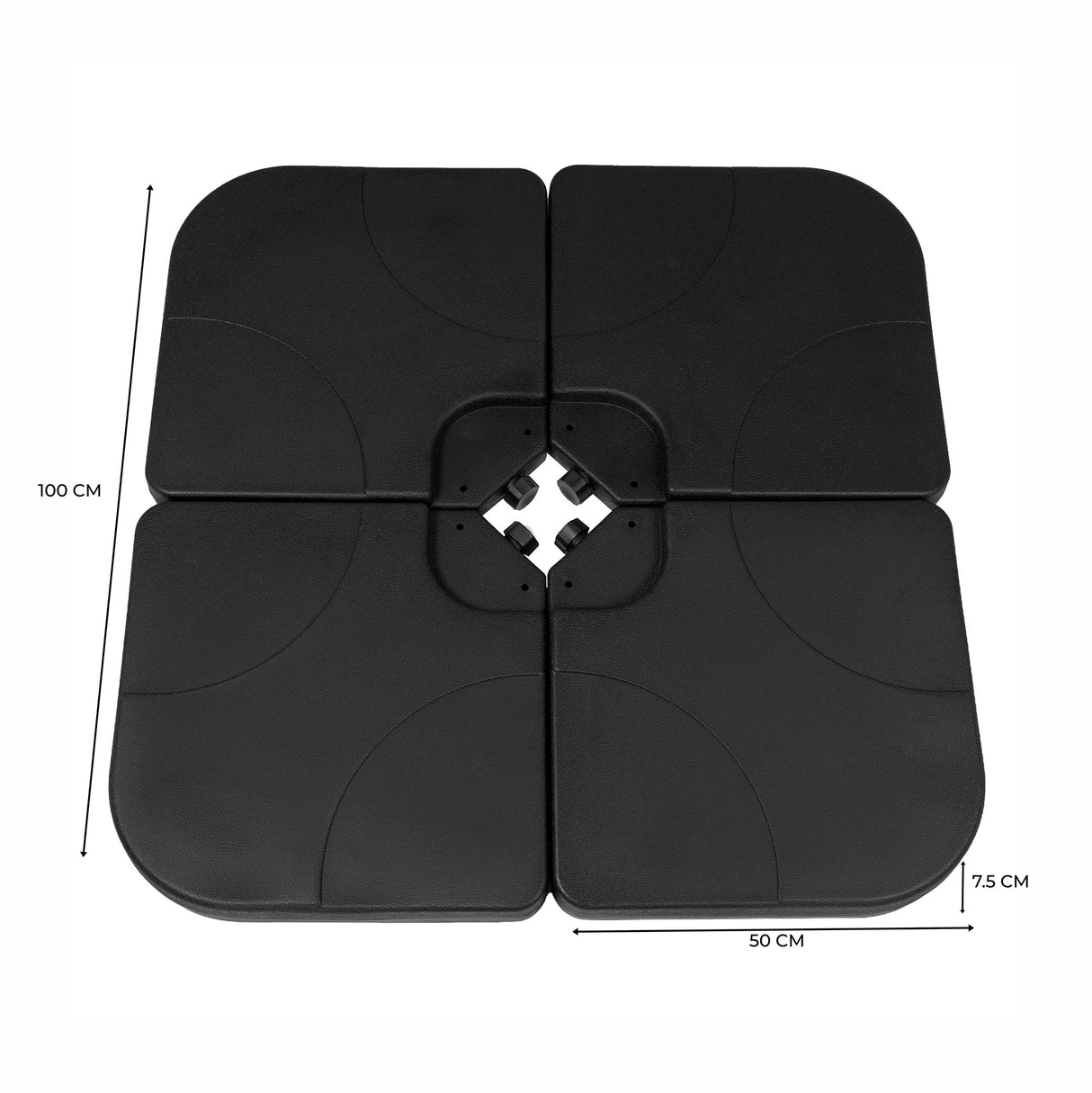 Base Quadrada para Guarda-Sol Suspenso – 4 Peças