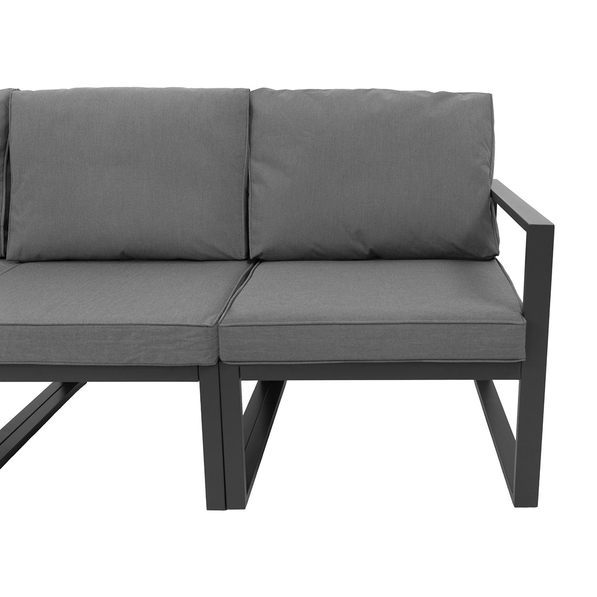 Conjunto de Jardim em Alumínio para 7 Pessoas com Mesa Lareira