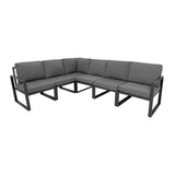Conjunto de Jardim em Alumínio para 7 Pessoas com Mesa Lareira