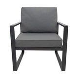 Conjunto de Jardim em Alumínio para 7 Pessoas com Mesa Lareira
