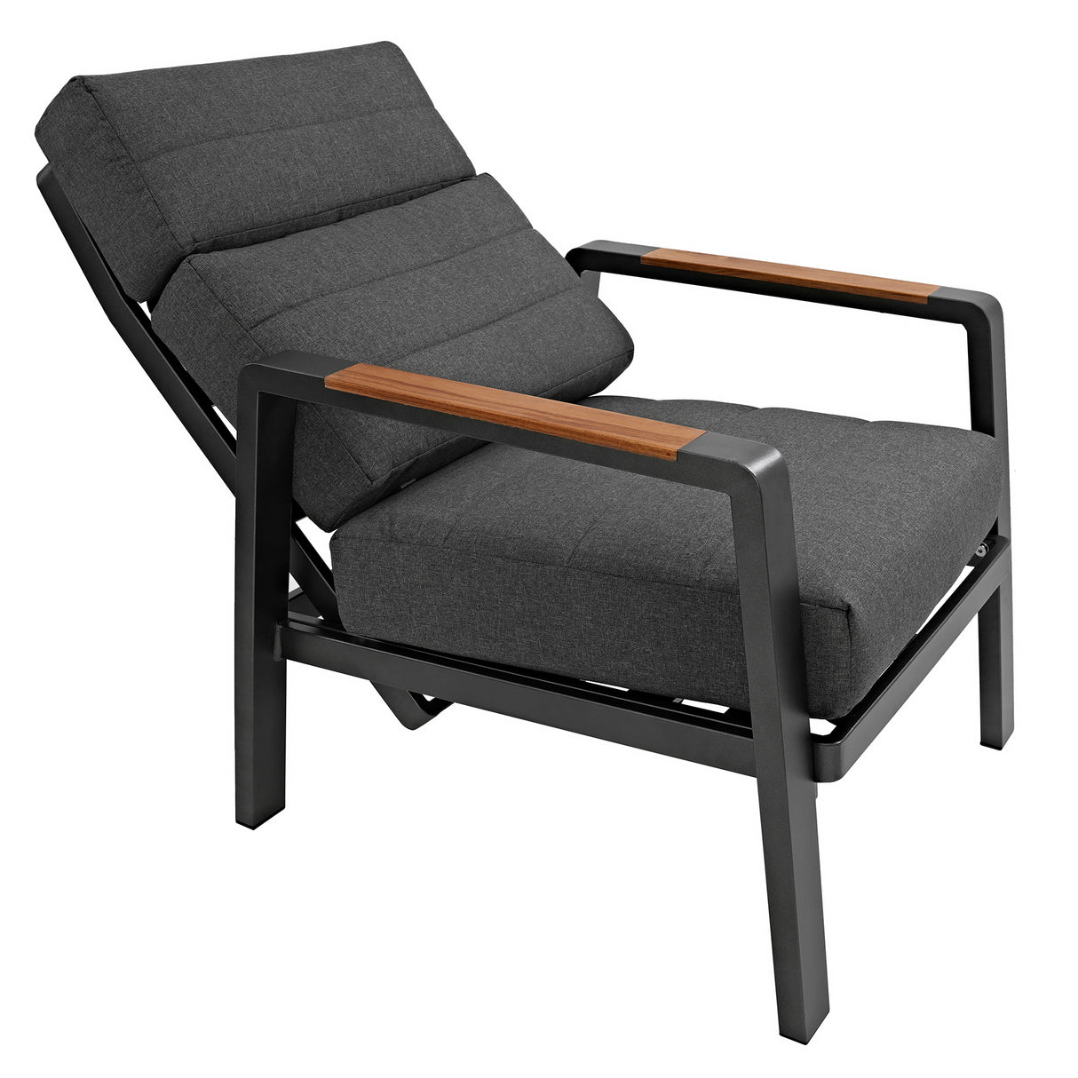 Conjunto de Jardim Reclinável para 5 Pessoas com Mesa Lareira