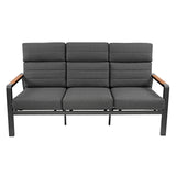 Conjunto de Jardim Reclinável para 5 Pessoas com Mesa Lareira