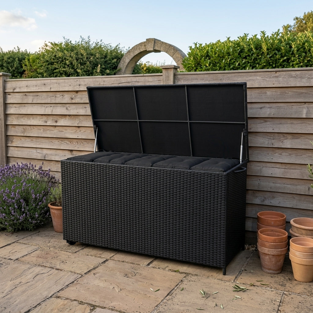 Baú de Arrumação em Rattan 700L – Preto