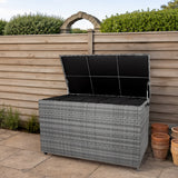 Baú de Arrumação em Rattan 700L – Cinzento