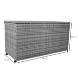 Baú de Arrumação em Rattan 700L – Cinzento