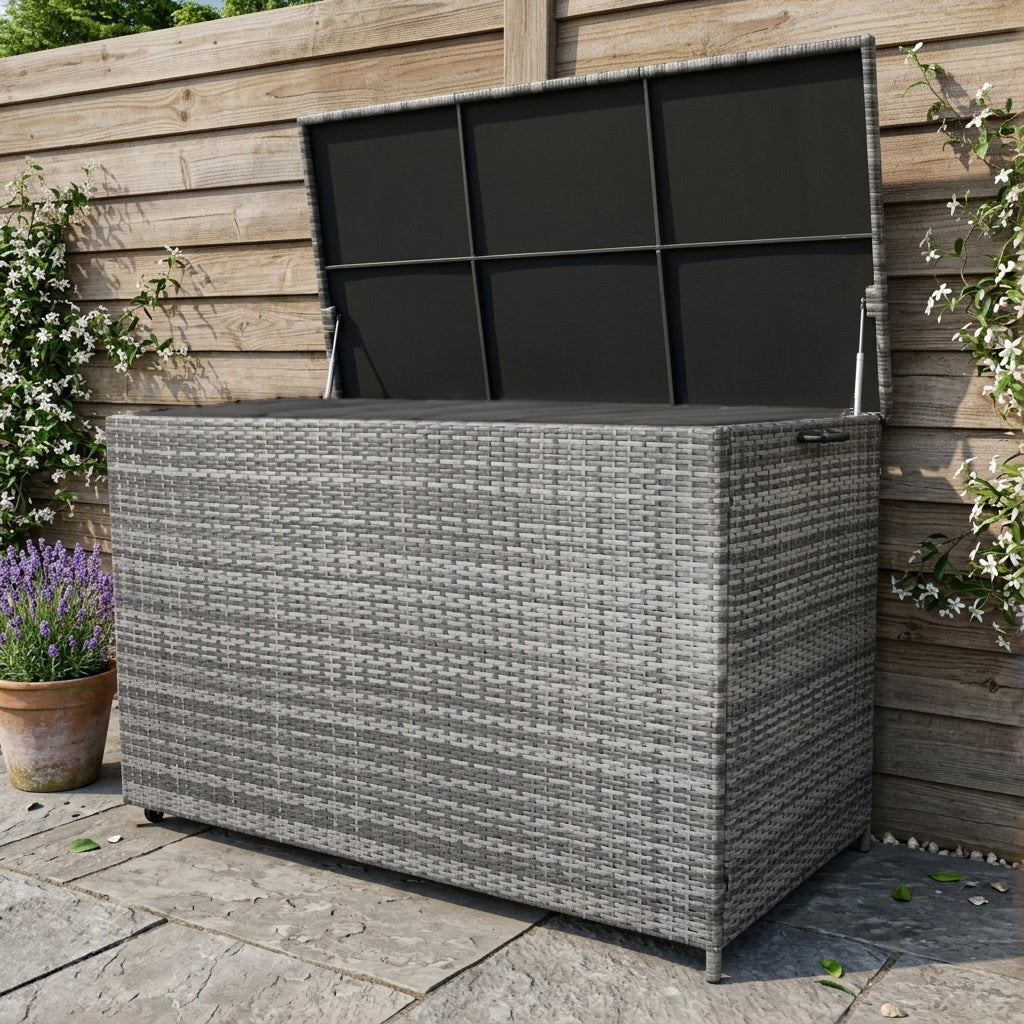 Baú de Arrumação em Rattan 996L – Cinzento