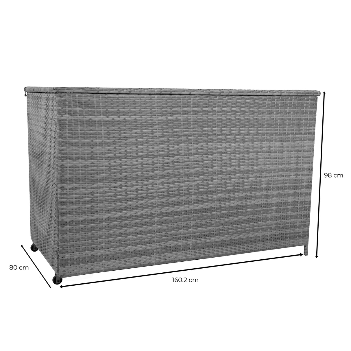 Baú de Arrumação em Rattan 996L – Cinzento