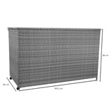 Baú de Arrumação em Rattan 996L – Cinzento