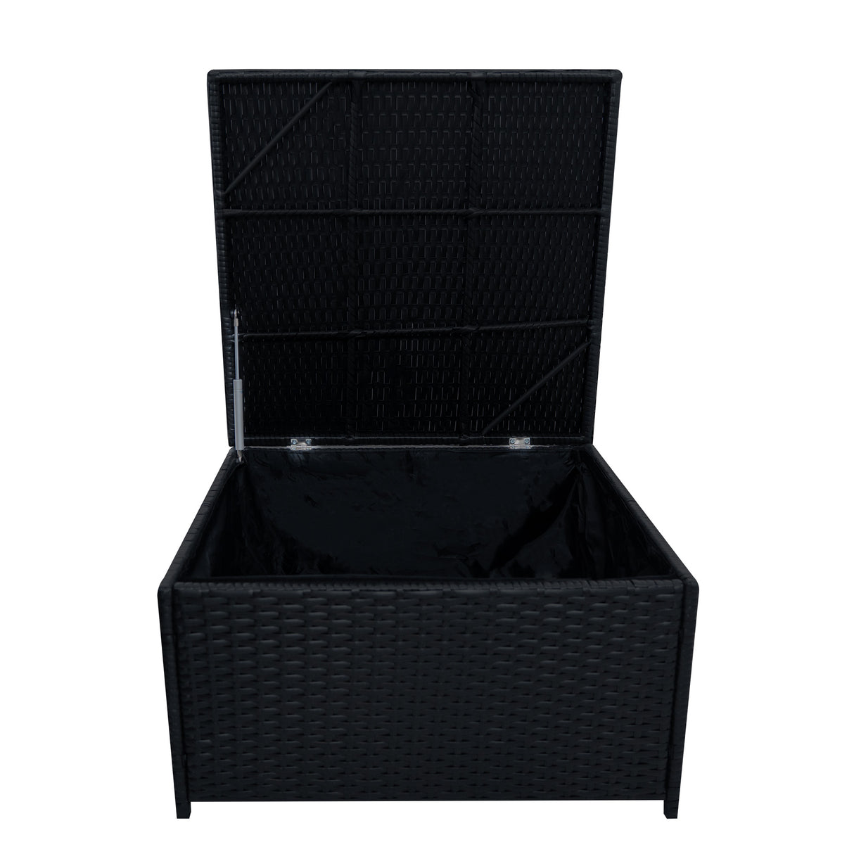 Conjunto de Jardim em Rattan 11 Lugares com Mesa de Fogo a Gás – Preto