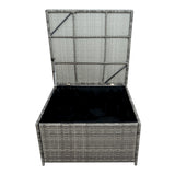 Conjunto de Jardim em Rattan 11 Lugares com Mesa de Fogo a Gás – Cinzento