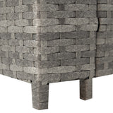Conjunto de Jardim em Rattan 11 Lugares com Mesa de Fogo a Gás – Cinzento
