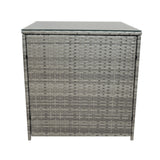 Conjunto de Jardim em Rattan 11 Lugares com Mesa de Fogo a Gás – Cinzento