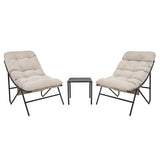 Conjunto de Jardim de 3 Peças – Cinzento e Creme - view 2