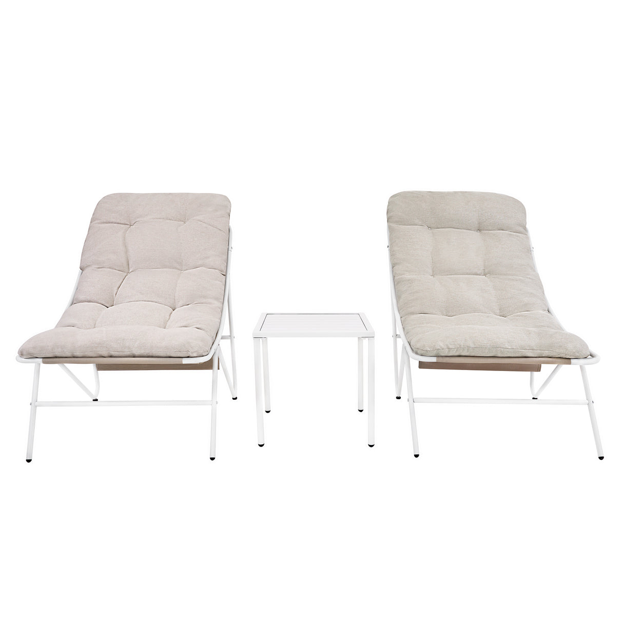 Conjunto de Jardim de 3 Peças – Creme