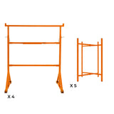 4 Cavaletes de obra e 5 Suportes para Argamassa de 75 cm