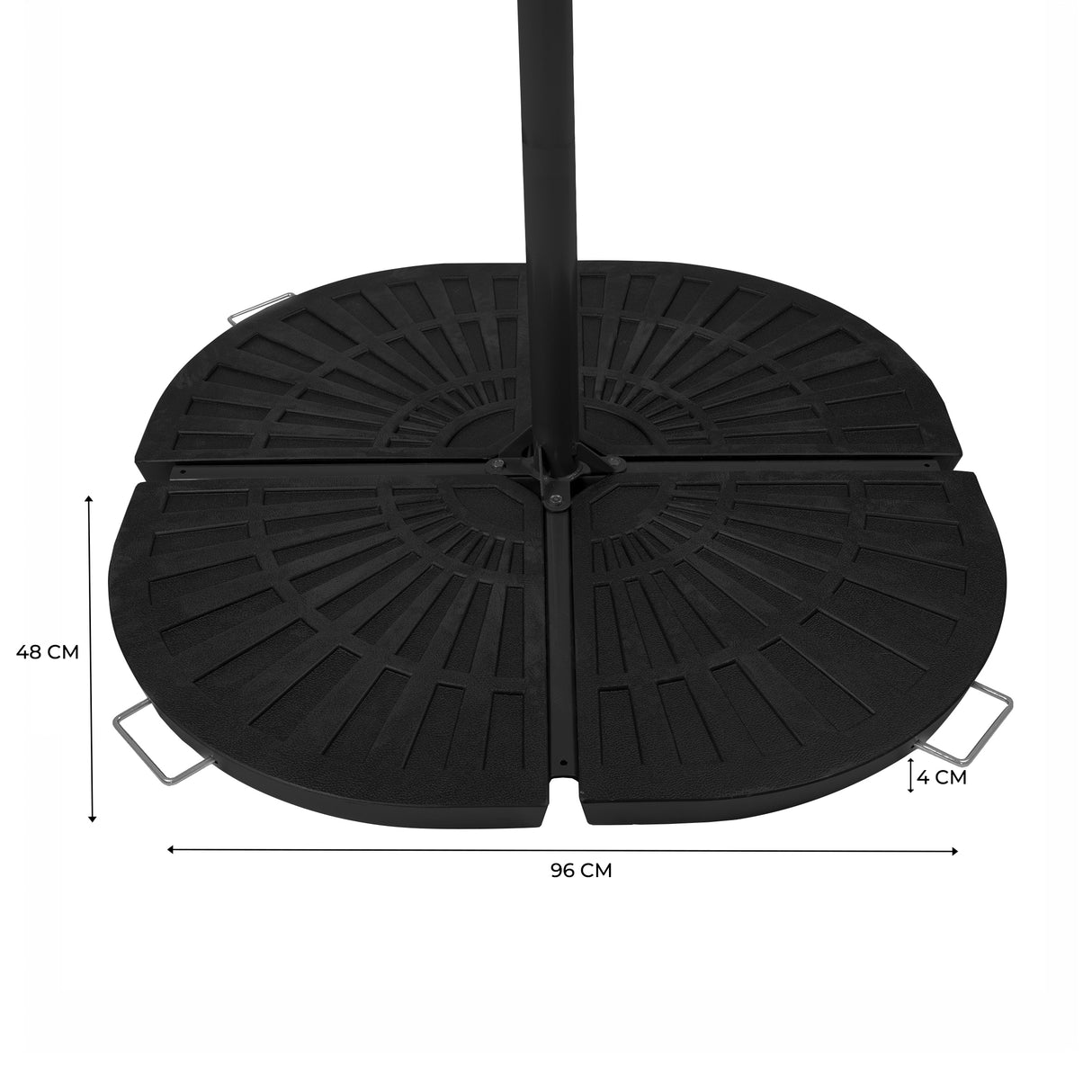 Base Tipo Leque para Guarda-Sol Suspenso – 4 Peças
