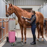 Duche Portátil para Cavalos e Máquina de Tosquiar Sem Fios - Rosa