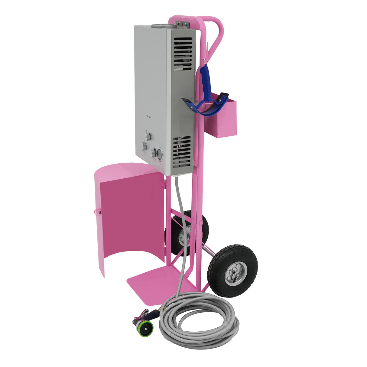 Duche Portátil para Cavalos e Máquina de Tosquiar Sem Fios - Rosa