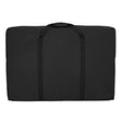 Bolsa de transporte preta, retangular, com alças largas e costura reforçada, ideal para armazenar e transportar equipamentos com segurança