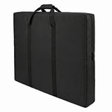Bolsa de transporte preta, retangular, com alças resistentes e zíper, ideal para guardar e transportar itens com segurança