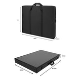 Mala de transporte preta com alças, dimensões 89x63x12,5 cm, ideal para proteger e transportar itens com segurança e estilo